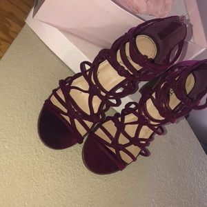 Maroon summer heels